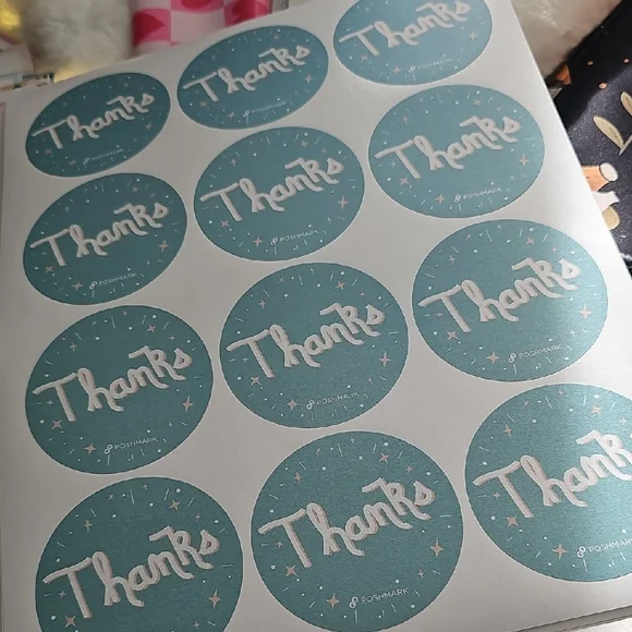Design | 5 Teal Thanks Stickers | Poshmark